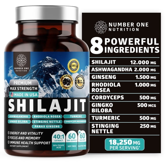Pure Himalayan Shilajit Complex for Women and Men 18250MG