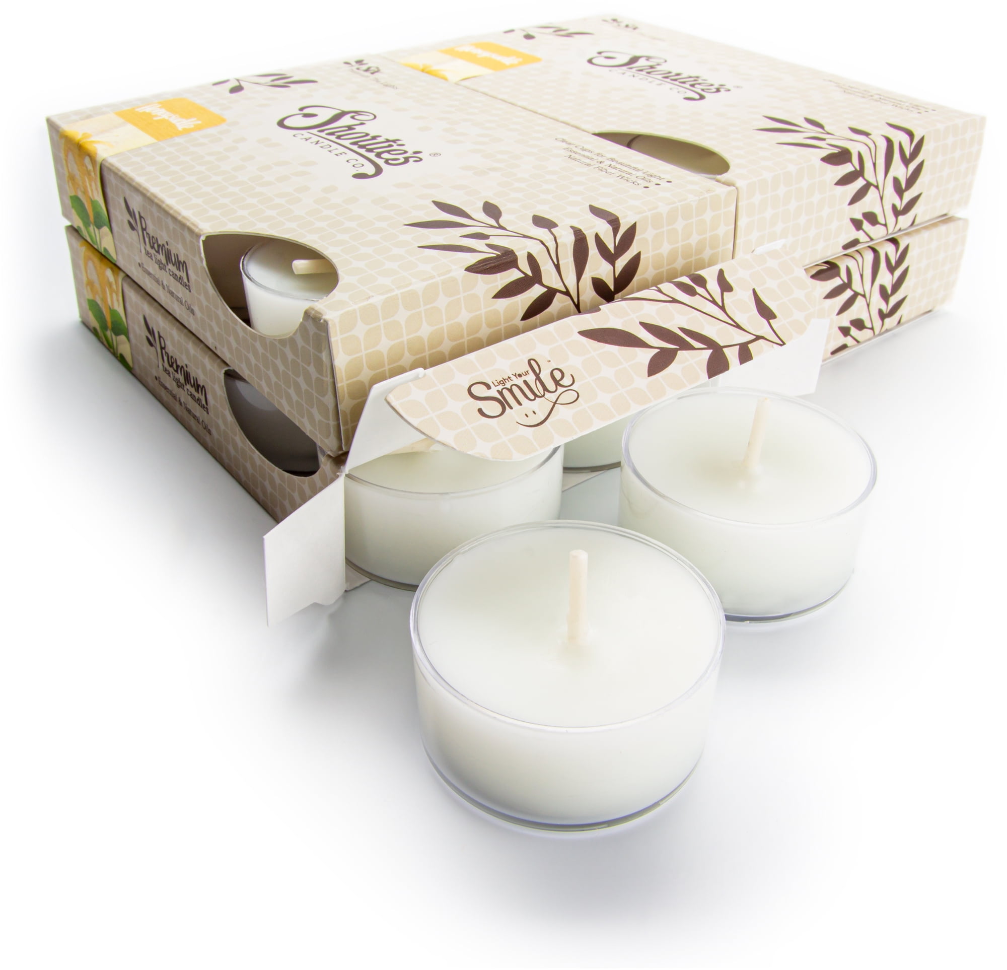 Eco-Sensitive Clear Cup 7-Hour Tealight Candle, 100% Natural Rapeseed