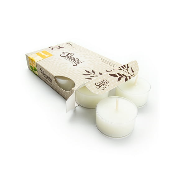 Pure Honeysuckle Tealight Candles - Highly Scented with Essential & Natural Oils - 6 White Premium Scented Tea Lights - Shortie's Candle Company