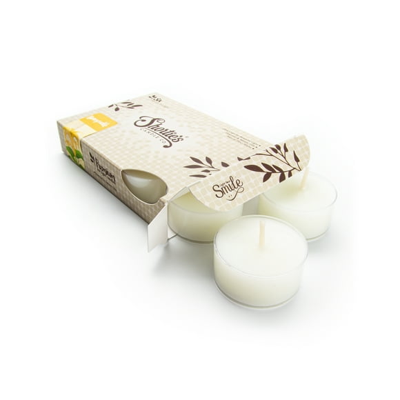 Pure Honeysuckle Tealight Candles - Highly Scented with Essential & Natural Oils - 6 White Premium Scented Tea Lights - Shortie's Candle Company