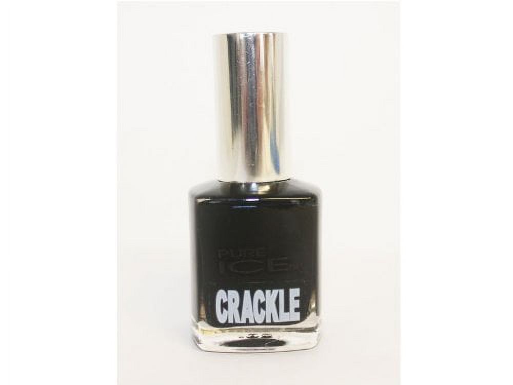 Pure Ice Crackle Nail Polish Strobe Light Black