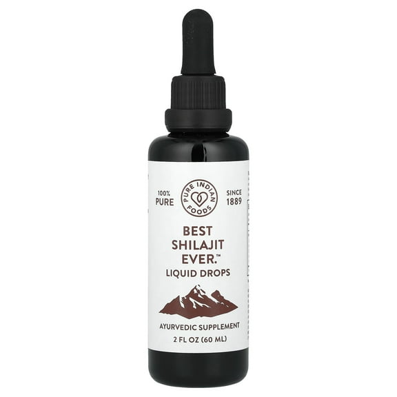 Pure Indian Foods Best Shilajit Ever, Liquid Drops, 2 fl oz (60 ml)
