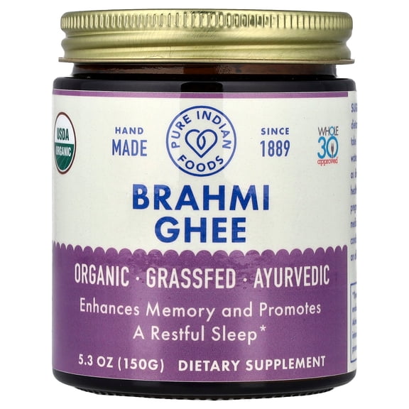 Pure Indian Foods Organic Brahmi Ghee, 5.3 oz (150 g)