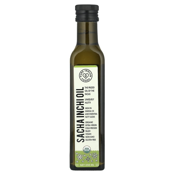 Pure Indian Foods Organic Cold Pressed Extra-Virgin Sacha Inchi Oil, 250 ml