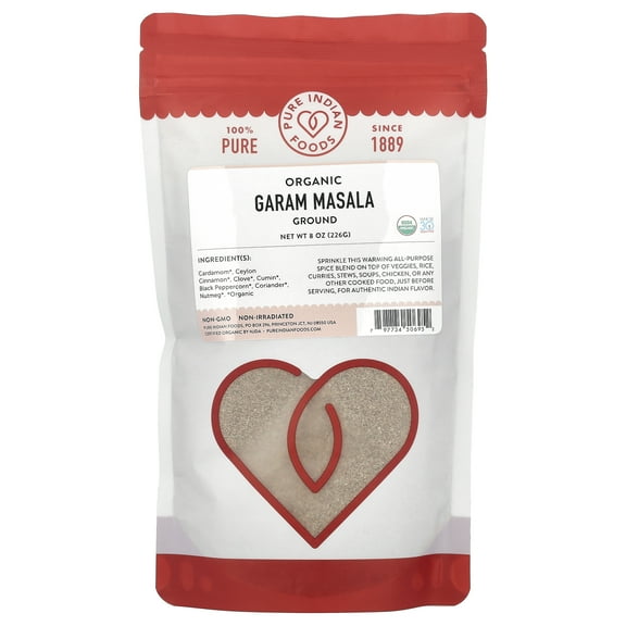 Pure Indian Foods Organic Garam Masala, Ground, 8 oz (226 g)