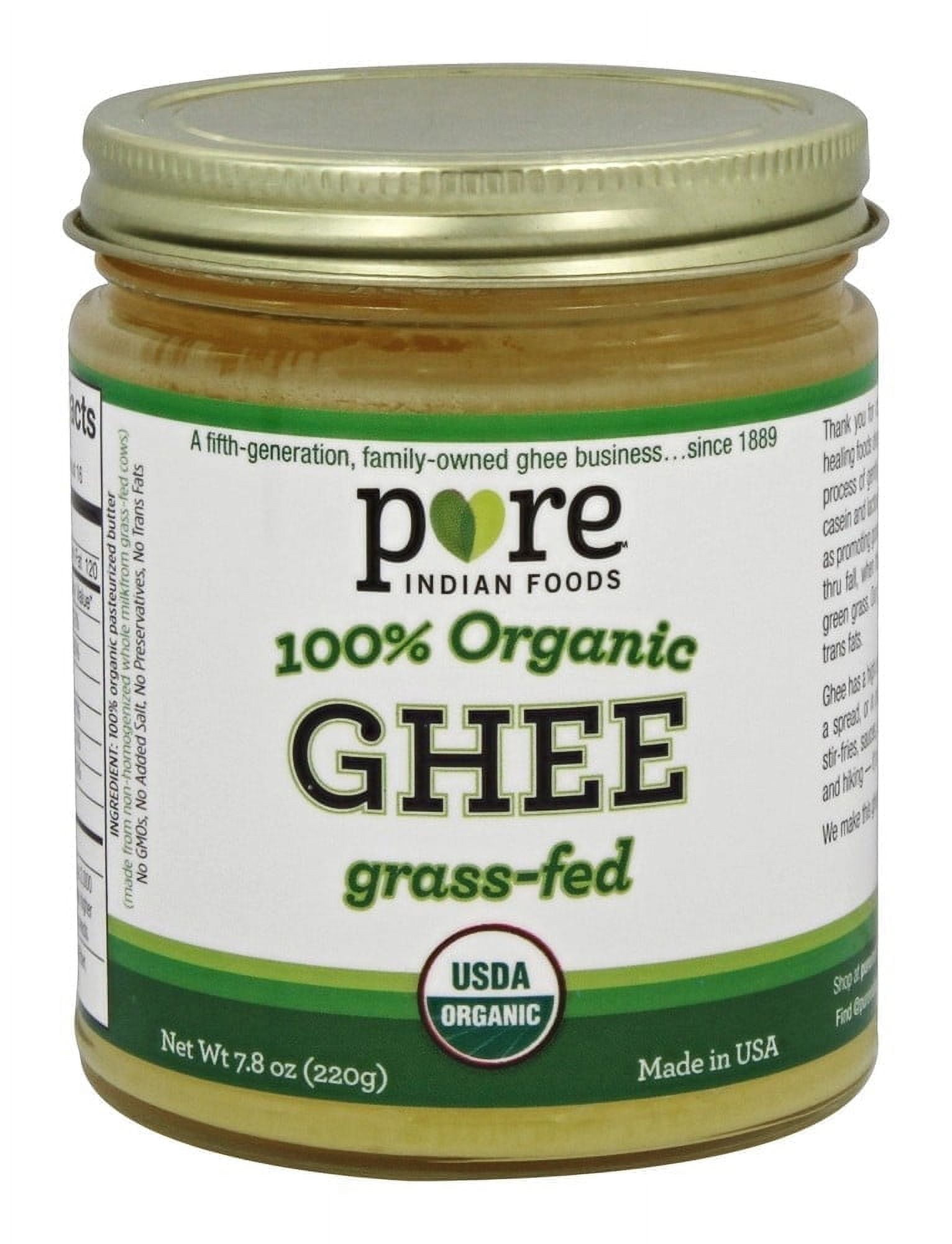 Pure Indian Foods Organic Ghee GrassFed 7.8 oz Pack of 4