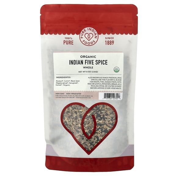 Pure Indian Foods Organic Indian Five Spice, Whole, 8 oz (226 g)