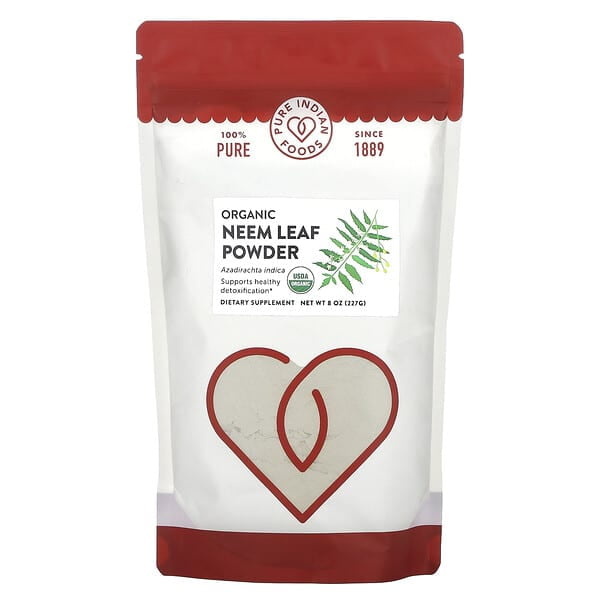 Pure Indian Foods, Organic Neem Leaf Powder, 8 oz