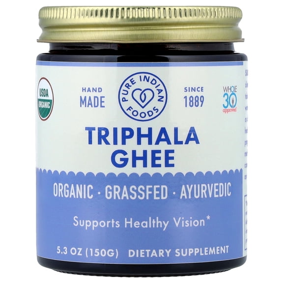Pure Indian Foods Organic Triphala Ghee, 5.3 oz (150 g)