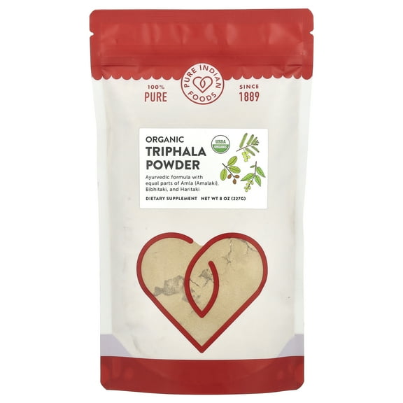 Pure Indian Foods Organic Triphala Powder, 8 oz (227 g)