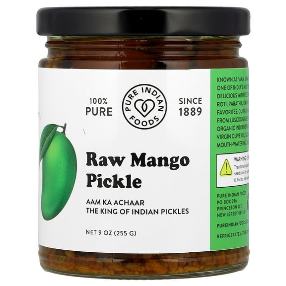 Pure Indian Foods Raw Mango Pickle , 9 oz (255 g)