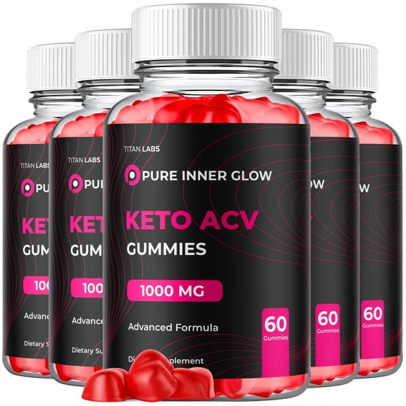 Pure Inner Glow Maximum Strength ACV Gummies Advanced Apple Cider Vinegar Supplement 1000MG Formula 300 Gummies