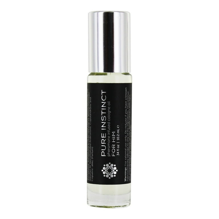 Pure Instinct Pheromone Infused Eau de Cologne for Men 0.34 Oz Rollerball