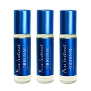 Pure Instinct Roll-On 3-Pack - The Original Pheromone Infused Essential Oil Perfume Cologne - Unisex for Men and Women - TSA Ready