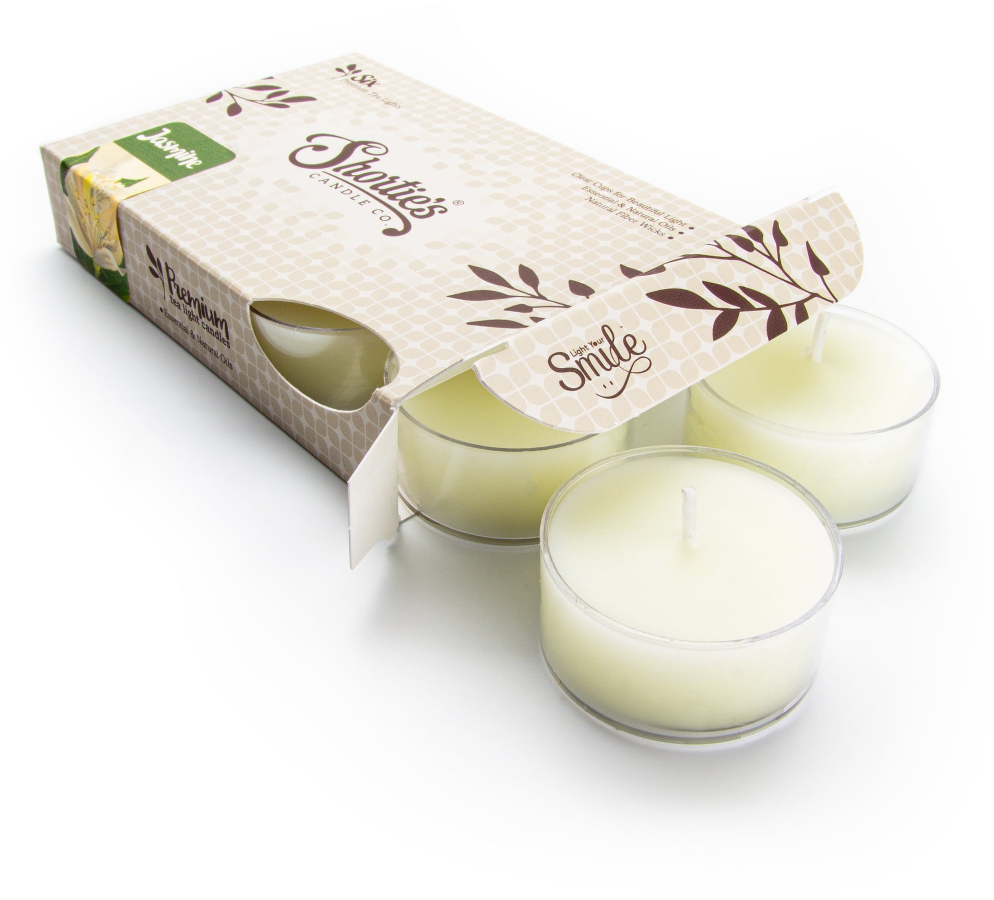 Luminous Jasmine Essence Yellow Tealight Candles - 6 Pack