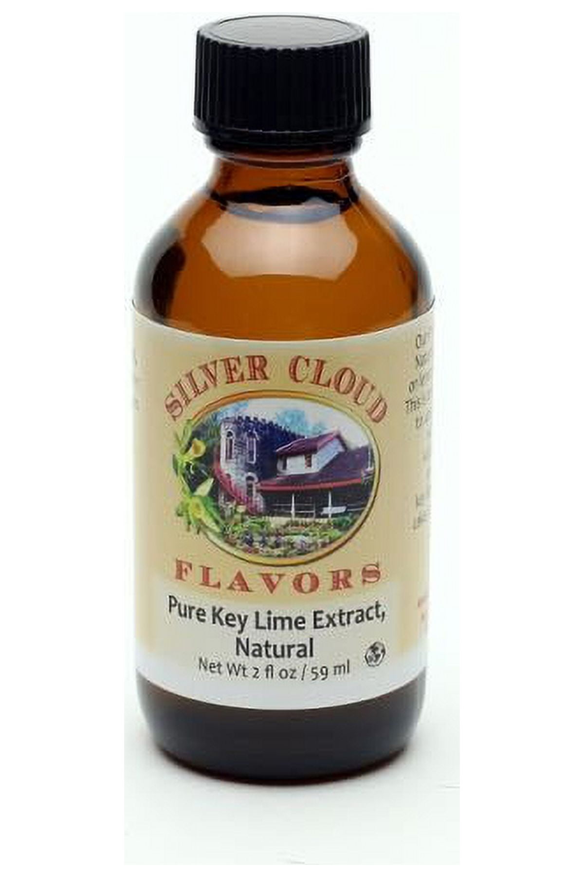 Pure Key Lime Extract, Natural 2 fl. oz. glass bottle