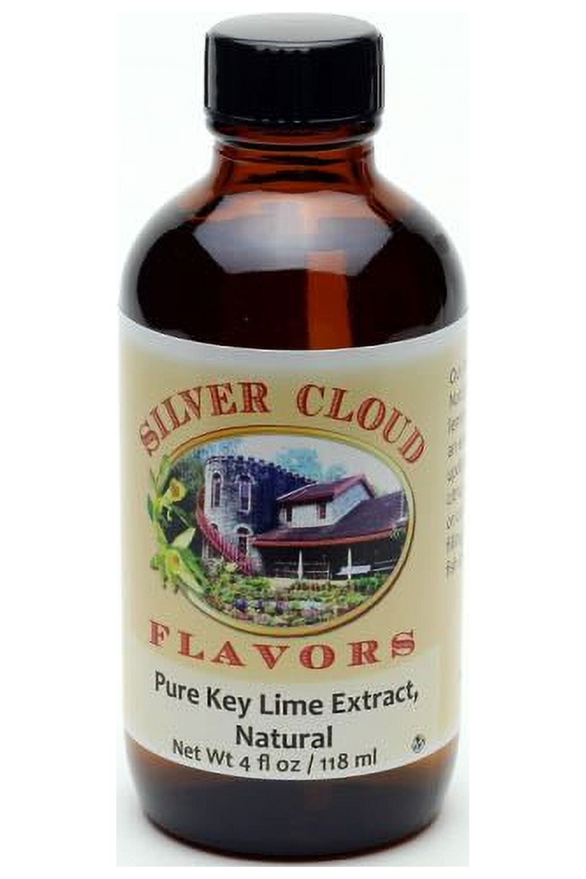 Pure Key Lime Extract, Natural 4 fl. oz. glass bottle