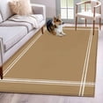 thumbnail image 1 of Pure Khaki Area Rug 4x6 FT, Non Slip Kids Room Carpet, Simple Solid Color Washable Soft Floor Carpet Non-Shedding Throw Rug for Dorm Kitchen Study Room Home Office Bedside, 1 of 9