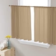 thumbnail image 1 of Pure Khaki Sheer Curtains 45 Inch Length 2 Panels Set for Living Room/Bedroom, Simple Solid Color Semi Curtain Sheers Drapes Rod Pocket Curtains Window Treatment Set 52''x45''x2, 1 of 7