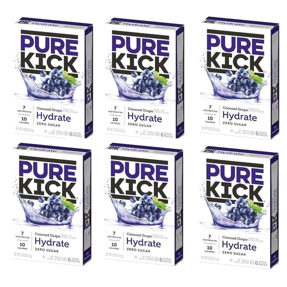 Pure Kick Hydration Singles To Go - Concord Grape (36 Single Servings)