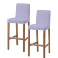 thumbnail image 1 of Pure Lavender Bar Stool Covers Set of 2, Simple Solid Color Stretch Washable Bar Chair Covers with Backs, Removable Pub Counter Height Chair Cover for Kitchen Dining Room Cafe, 1 of 7