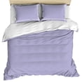 thumbnail image 1 of Pure Lavender Bedding 3 Piece Duvet Cover Set California King, Simple Solid Color Soft Microfiber Comforter Cover with Zipper Closure & Pillowcases, Wrinkle & FadeResistant Quilt Cover, 1 of 9