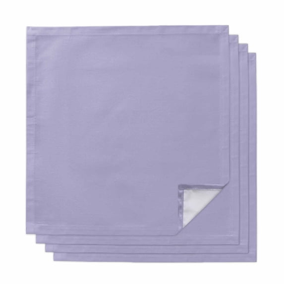 Pure Lavender Cloth Napkins, Simple Solid Color Washable and Reusable Dinner Napkins Set of 4, Table Napkin for Kitchen Party Birthday Wedding Hotel Housewarming 20"x20"