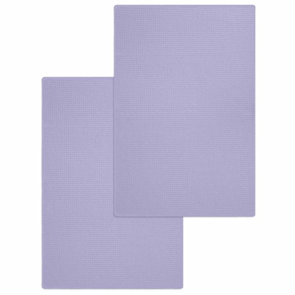 Pure Lavender Hand Towels Set, Waffle Weave Kitchen Towels 2 Pieces, Simple Solid Color Microfiber Hair Face Bath Tea Towel Absorbent Quick Drying Cleaning Dish Cloths, 15.7"x23.6"