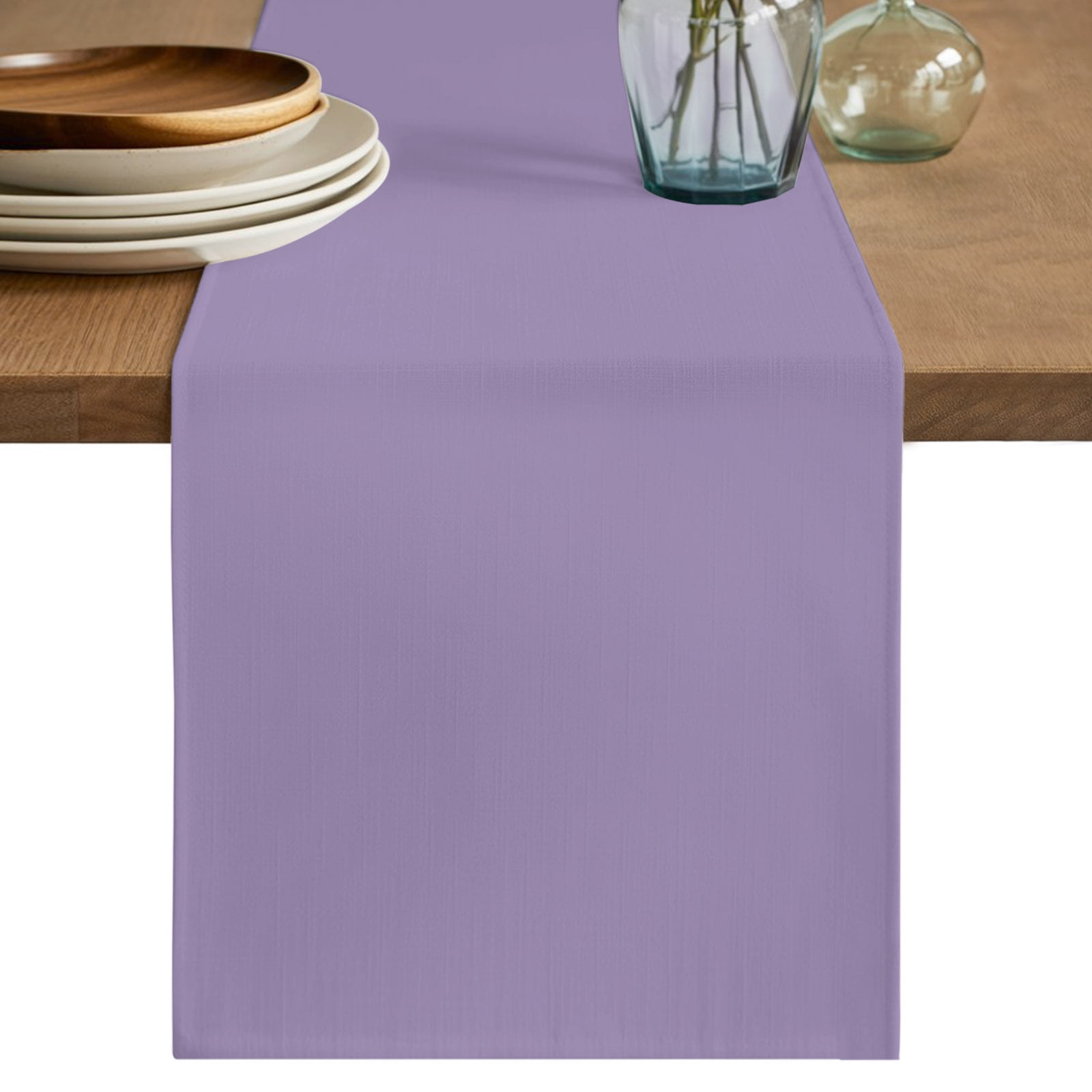 Pure Lavender Purple Table Runner 72 Inches Long, Kitchen Dining Table ...