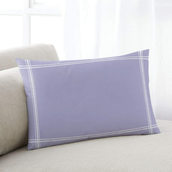 Pure Lavender Throw Pillow Covers, Simple Solid Color Soft Breathable Pillow Cases with Invisible Zipper for Sleeping, Body Pillowcases for Couch Bed Sofa Chair 24x36 Inches