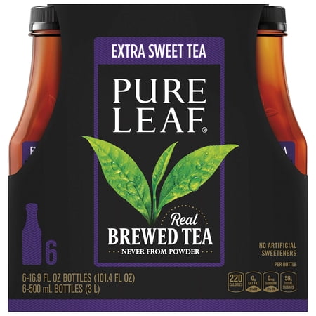 Pure Leaf Extra Sweet Iced Tea, 16.9 Fluid Ounce, Pack Of 6