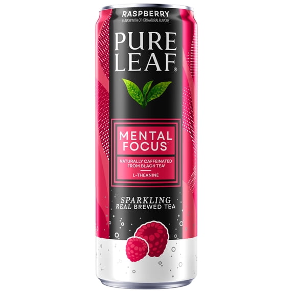 Pure Leaf Mental Focus Sparkling Raspberry Tea, 12 oz