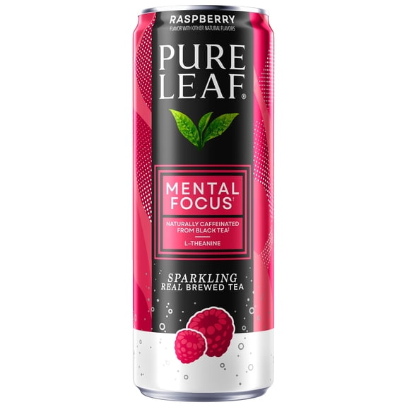 Pure Leaf Mental Focus Sparkling Raspberry Tea 12 fl oz Can