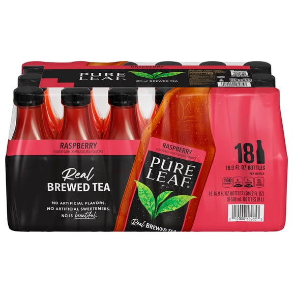 Pure Leaf Real Brewed Tea Raspberry Pack, 16.9 Fluid Ounce (Pack of 18)