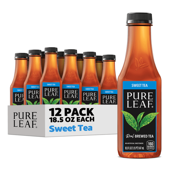 Pure Leaf Sweet Tea Iced Tea, Bottled Tea Drink, 18.5 fl oz, 12 Pack Bottles