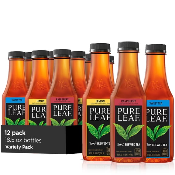 Pure Leaf Sweet Tea Variety Pack Real Brewed Iced Tea, 18.5 oz, 12 Pack Bottles