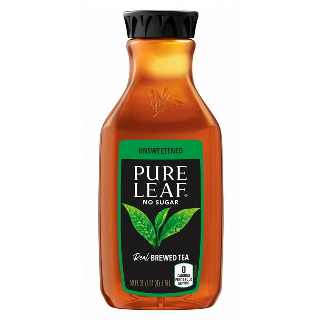 Pure Leaf Unsweetened Real Brewed Black Iced Tea, 59 oz Bottle ...