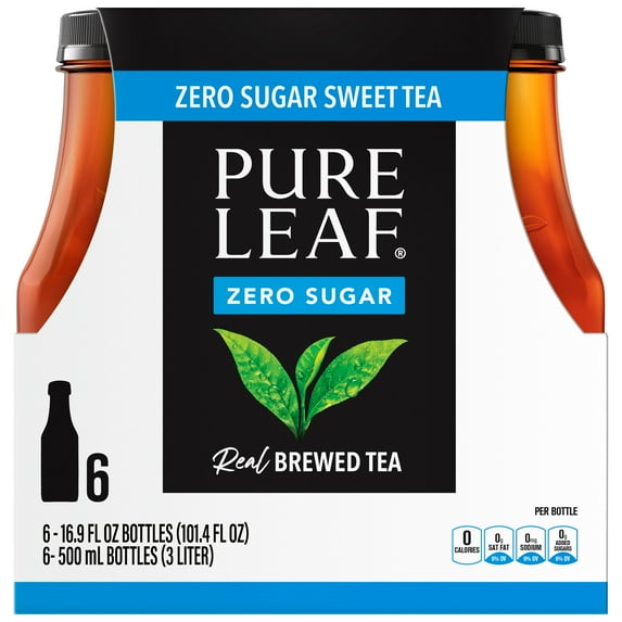 Pure Leaf Zero Sugar Real Brewed Tea Sweet Tea 16.9 Fl Oz, 6 Count