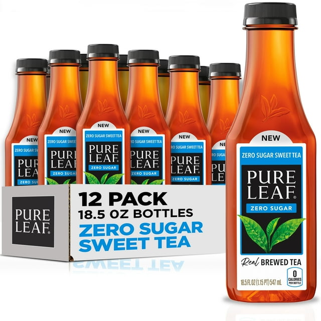 Pure Leaf Zero Sugar Sweet Tea, 18.5oz, 12 Bottles - Walmart.com