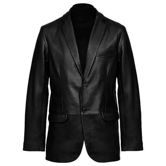 Pure Leather Blazer for Men Real Lambskin Winter Coat