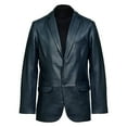 thumbnail image 1 of Pure Leather Blazer for Men Real Lambskin Winter Coat, 1 of 7