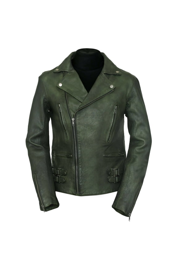 - Men's Easy Rider Motorcycle Lambskin Leather Jacket