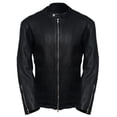 thumbnail image 1 of Pure Leather Moto Racer Lambskin Motorcycle Jacket for Men, 1 of 6