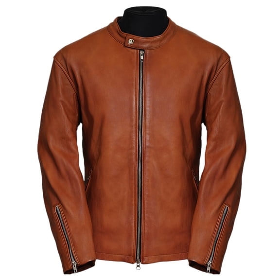 Pure Leather Moto Racer Lambskin Motorcycle Jacket for Men