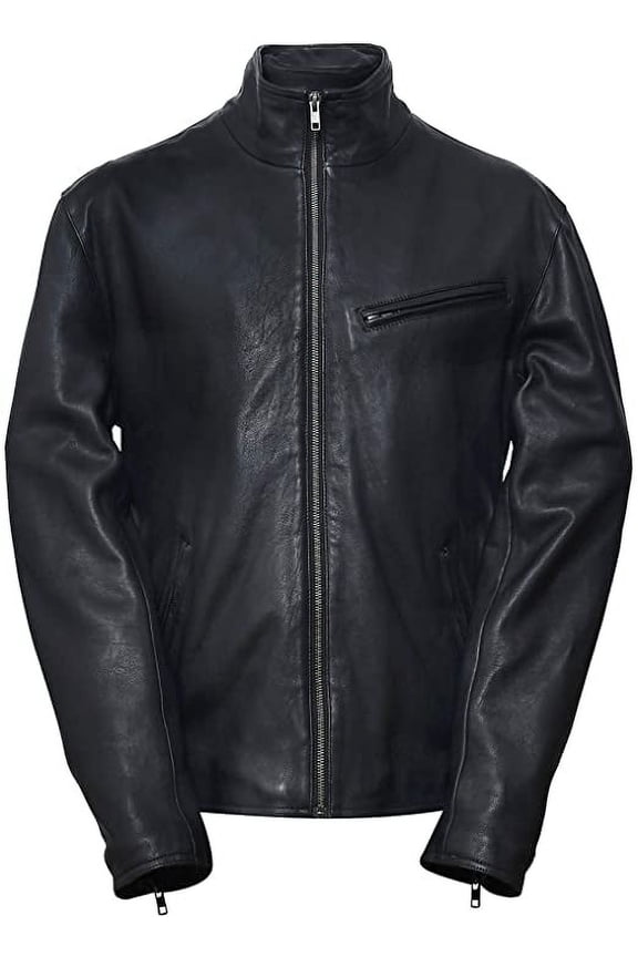 Slim Fit Lambskin Jacket Men - Classic Rider Casual Collar Style Jacket