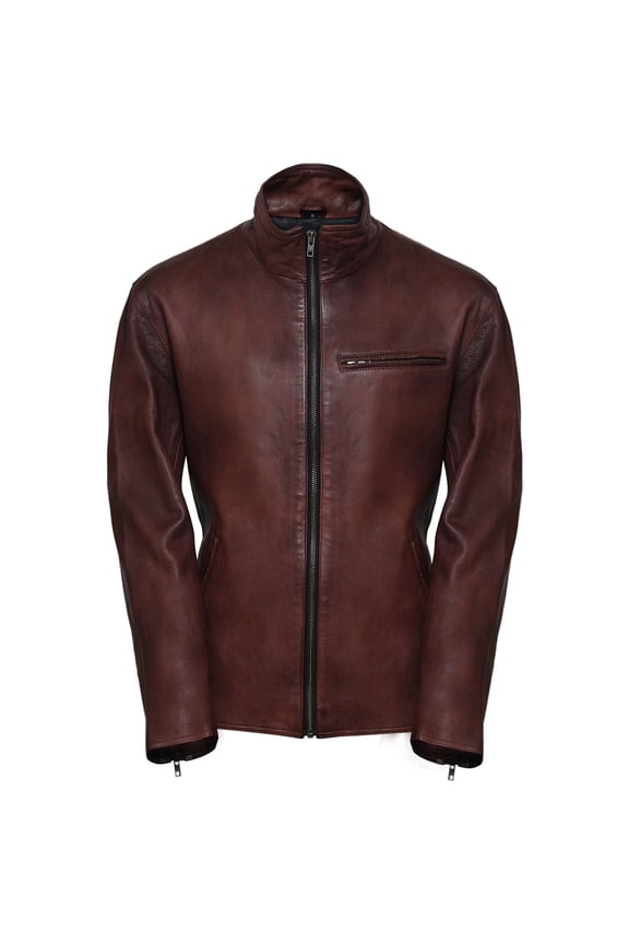 Slim Fit Lambskin Jacket Men - Classic Rider Casual Collar Style Jacket