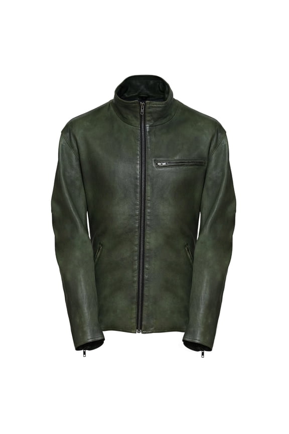 Slim Fit Lambskin Jacket Men - Classic Rider Casual Collar Style Jacket