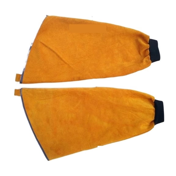 Pure Leather Welding Arm Sleeve Wear Resistant Heat Insulated Flame Retardant Welder Equipment Protection Sleeves ,Easy to Operate