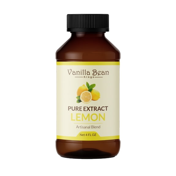Pure Lemon Extract for Baking and Flavoring - 4 OZ - Natural Flavors for Baked Goods, Desserts, & Cooking