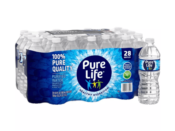 Pure Life Purified Water 16.9 oz Bottles, 28 pk